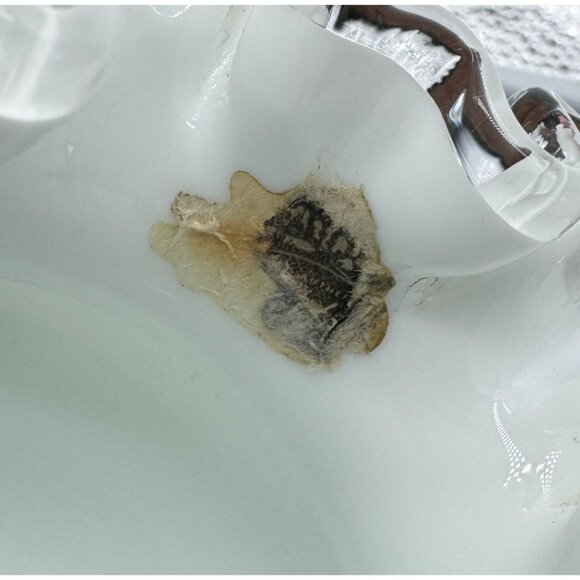 Fenton Glass Silvercrest "Violets in the Snow" Ruffled Bowl Signed C Gearhart - Picture 6 of 6